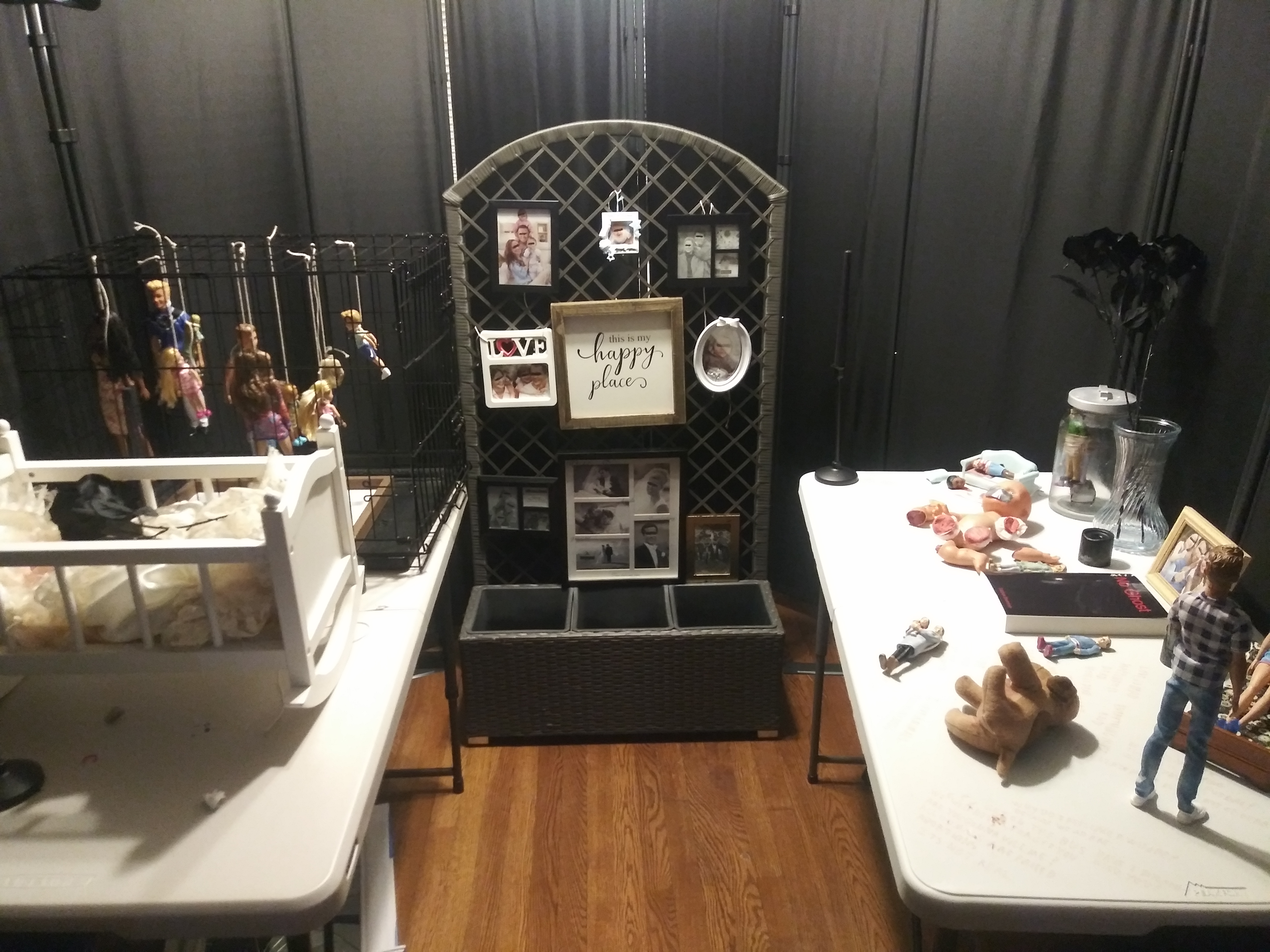 display in lit room